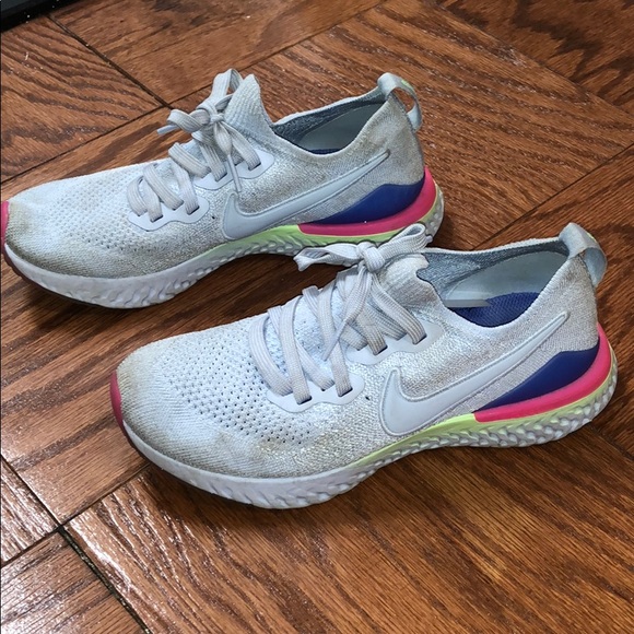 nike epic react moc flyknit white hydrogen blue